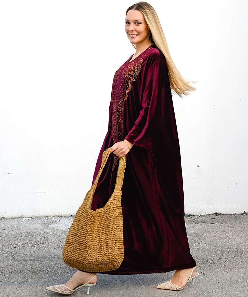 Warm, Cozy Velvet Caftan - Ornella Caftan™